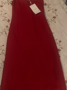 MARELLA Red Sleeveless Midi Dress